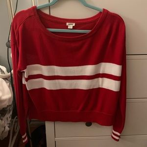 Red and white striped sweater